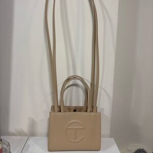 Telfar Small Cream Shopping Bag